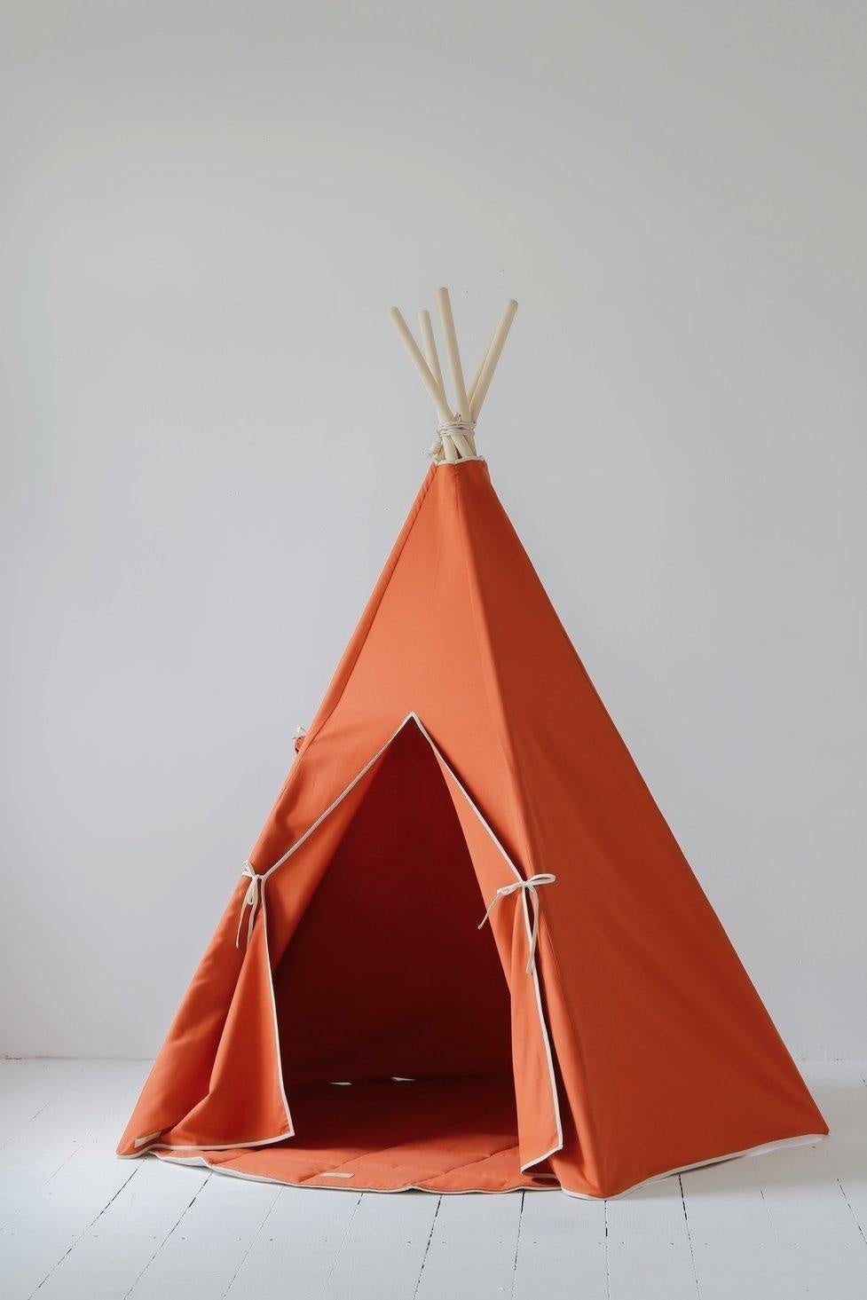 Teepee Tent “Red Fox” + Round Mat Set - Sumiye Co