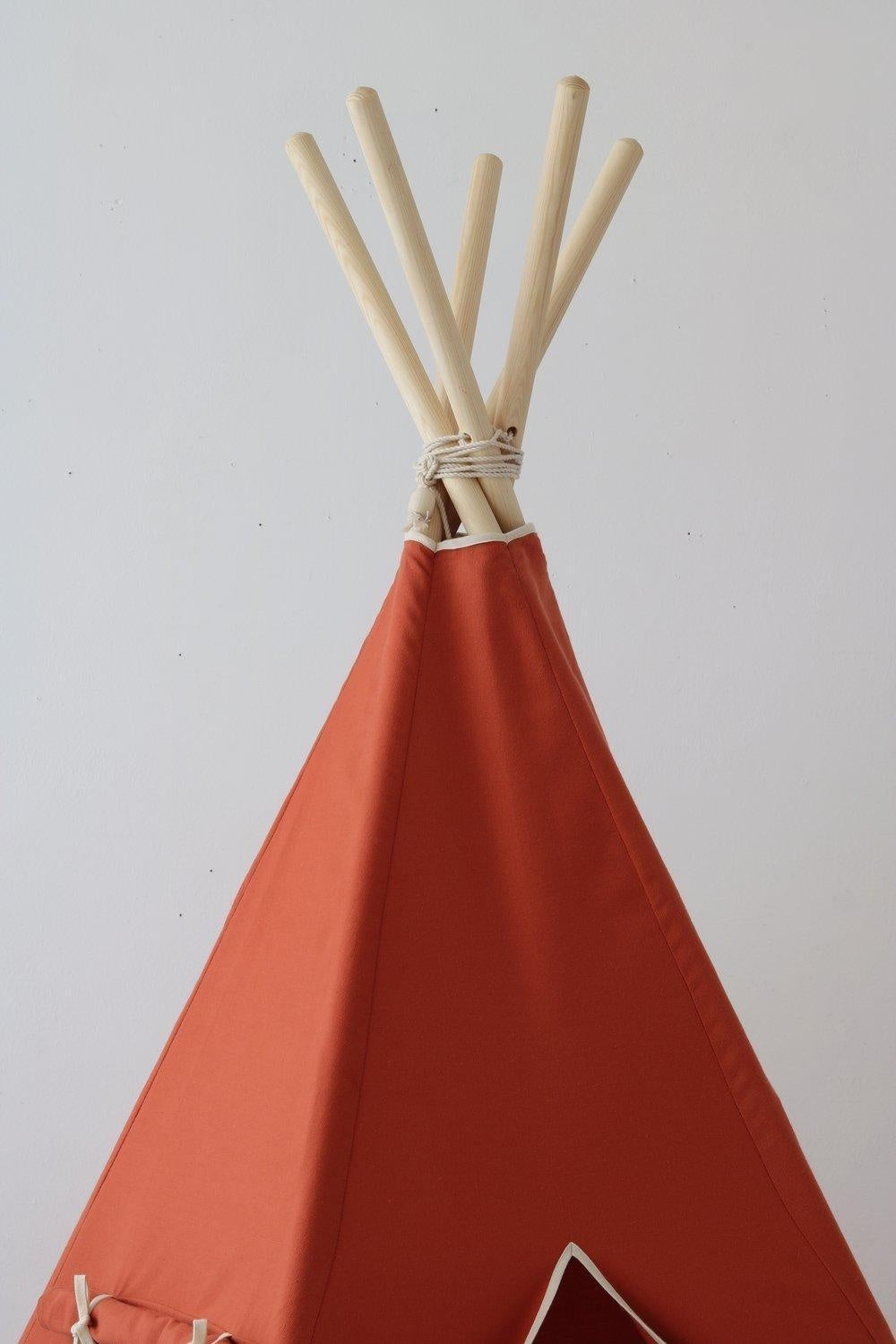 Teepee Tent “Red Fox” + Round Mat Set - Sumiye Co