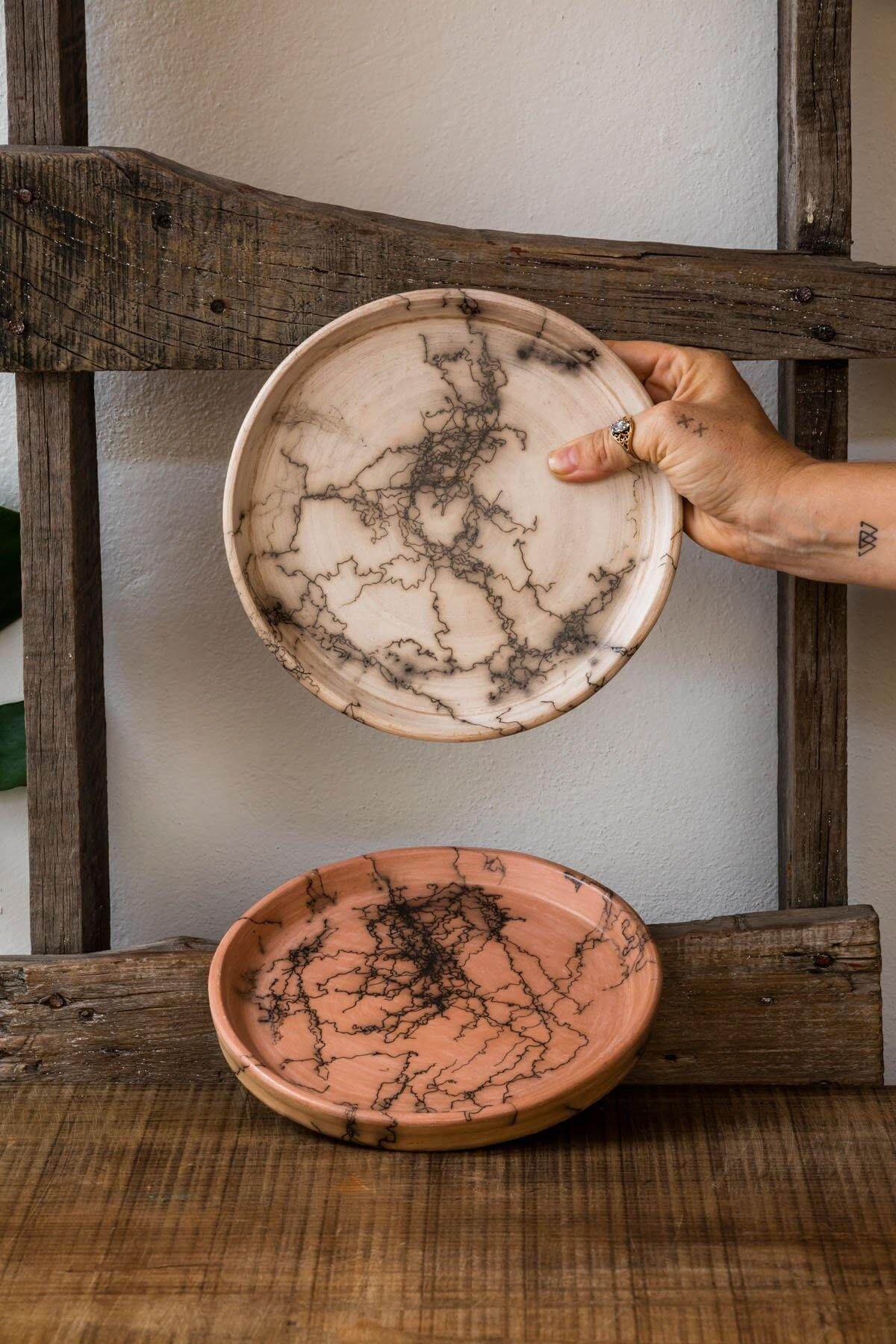 Rooted Plate | Eggshell 8" by Wool+Clay