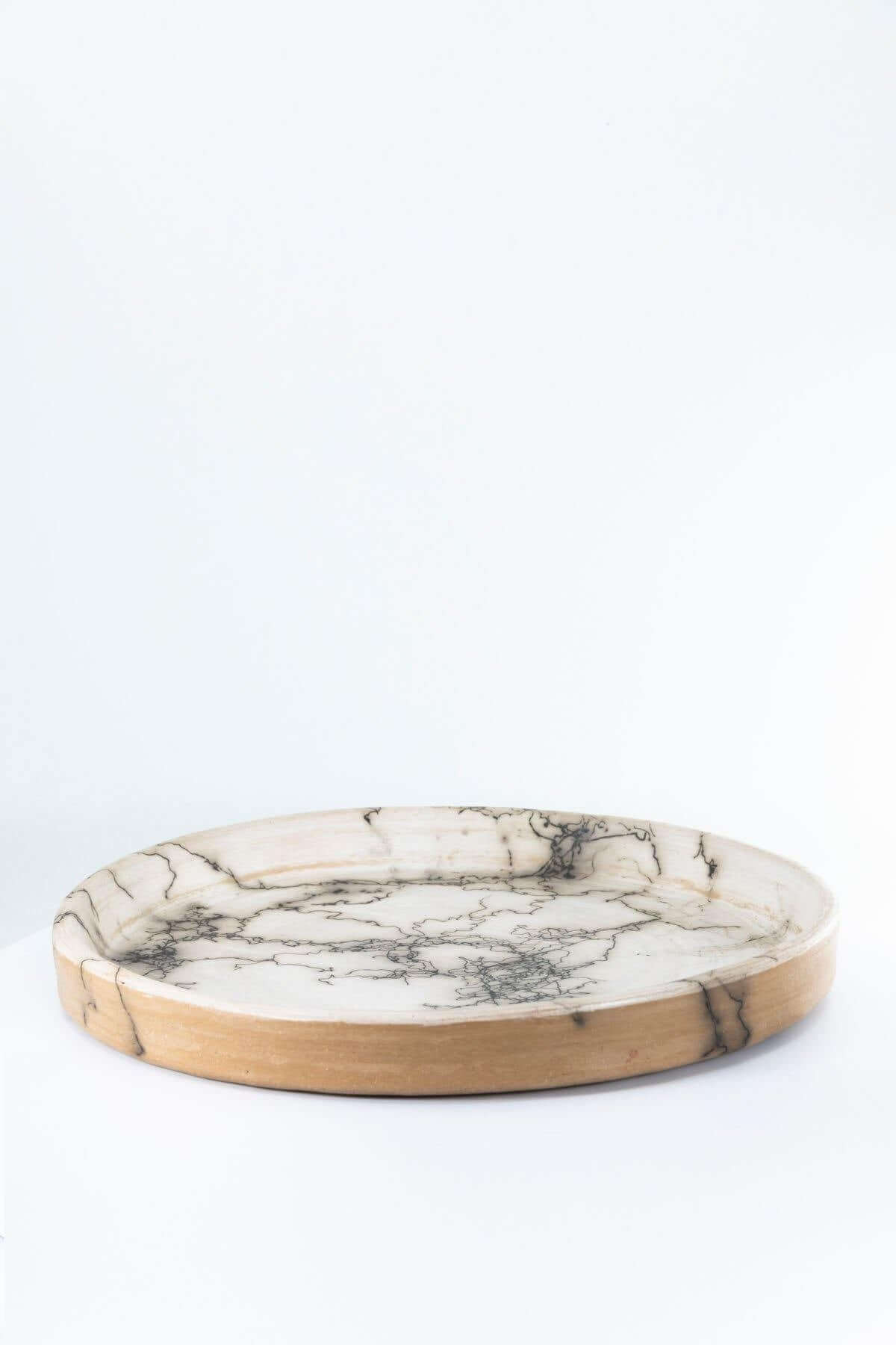 Rooted Plate | Eggshell 8" by Wool+Clay