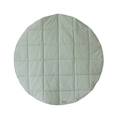 “Mint and Beige” Round Cotton Mat by Moi Mili - Sumiye Co
