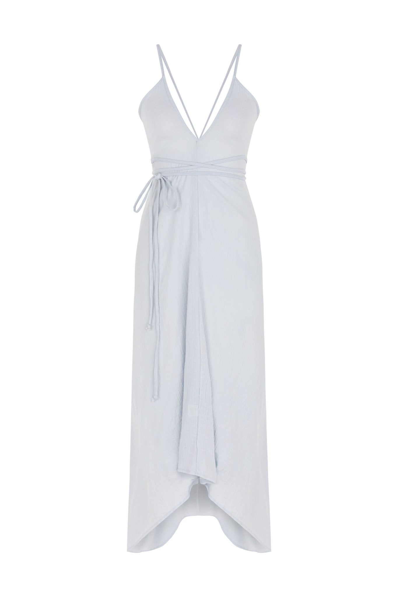 Sage Maxi Dress - Baby Blue by The Handloom