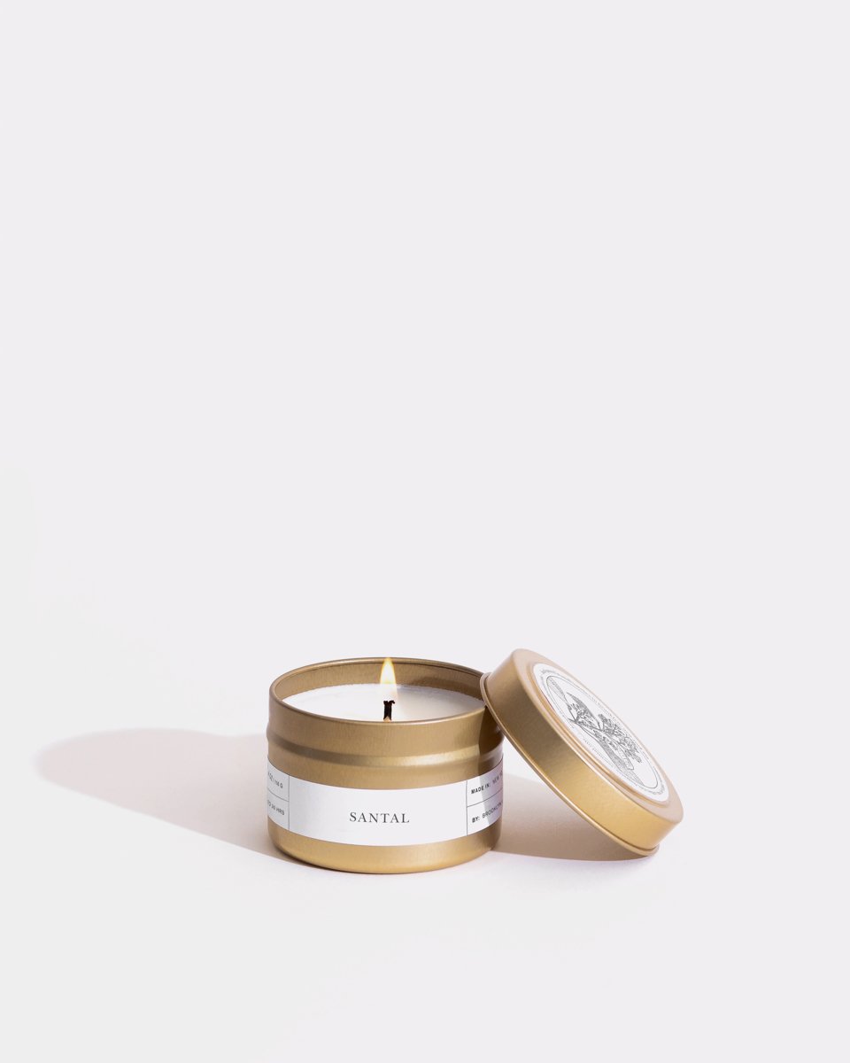 Santal Gold Travel Candle by Brooklyn Candle Studio - Sumiye Co