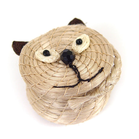 Kids Cool Cat Tiny Lidded Basket 2" x 2.5"