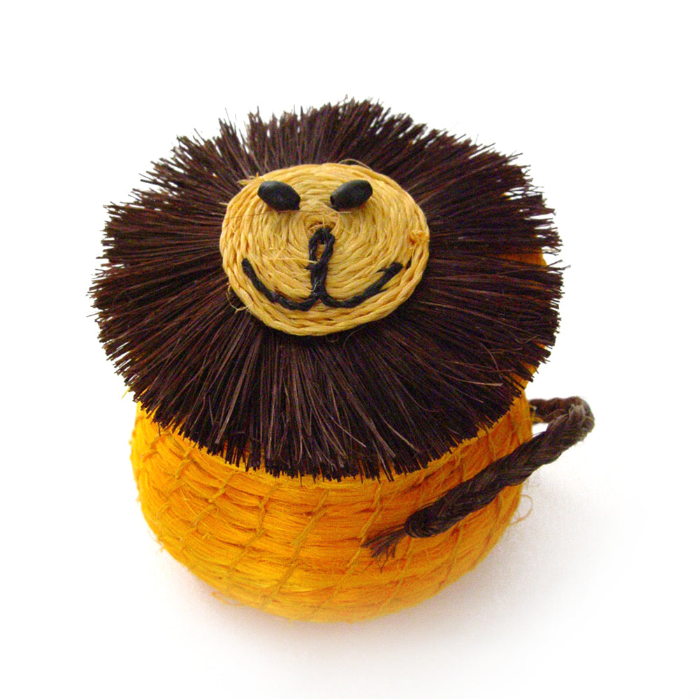 Kids Lion Tiny Lidded Basket 2" x 2.5" - Sumiye Co