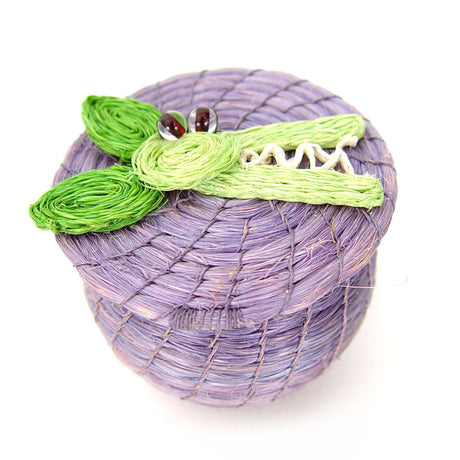 Kids Crocodile Tiny Lidded Basket 2" x 2.5"