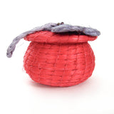 Kids Elephant Tiny Lidded Basket - Pink 2" x 2.5"