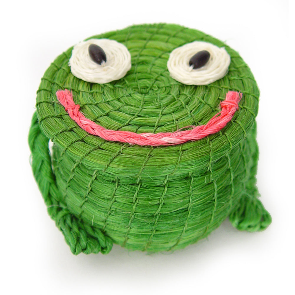 Kids Freddy Tiny Frog Lidded Basket 2" x 2.5"