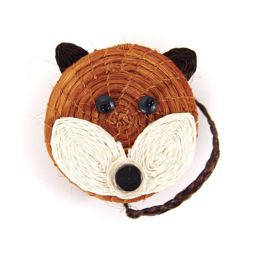 Kids Fox Tiny Lidded Basket 2" x 2.5" - Sumiye Co