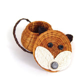 Kids Fox Tiny Lidded Basket 2" x 2.5"