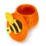 Kids Honey Bee Tiny Lidded Basket 2" x 2.5" - Sumiye Co