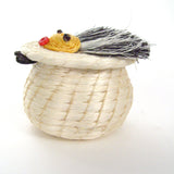 Kids Hedgehog Tiny Lidded Basket 2" x 2.5"