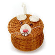 Kids Toothy Mouse Tiny Lidded Basket 2" x 2.5" - Sumiye Co