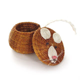 Kids Toothy Mouse Tiny Lidded Basket 2" x 2.5" - Sumiye Co