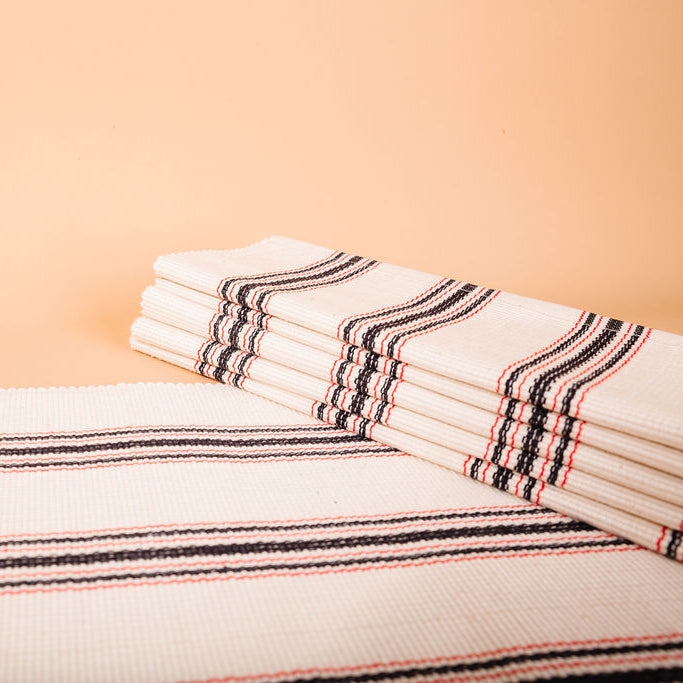 Mistari Placemats (Set of 4) - Organic Cotton | Handmade in Kenya - Sumiye Co