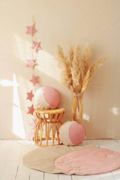 Stars Garland Velvet “Soft Pink Dust” | Nursery & Kids Room Decor - Sumiye Co
