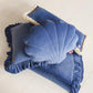 Shell Pillow Soft Velvet "Sapphire" | Kids Room & Nursery Decor