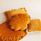Shell Pillow Soft Velvet "Mustard" | Kids Room & Nursery Decor