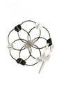 Sound Healing - Silver Black Tourmaline Quartz Crystal Grid & Tuning Fork Set - Sumiye Co