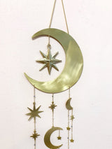 Starry Night Celestial Moon and Star Dreamcatcher - Sumiye Co