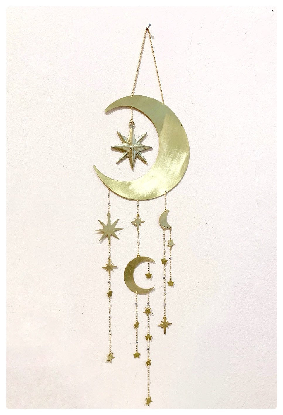 Starry Night Celestial Moon and Star Dreamcatcher - Sumiye Co