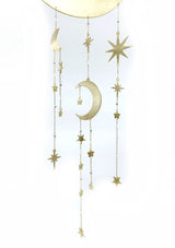 Starry Night Celestial Moon and Star Dreamcatcher - Sumiye Co