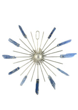 Sunburst Healing Crystal Grid Silver Blue Kyanite