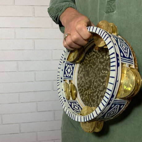 Moroccan “RIQ” Traditional Tambourine - Sumiye Co