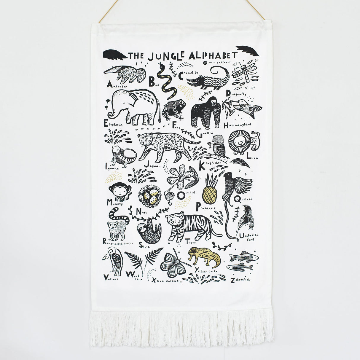 Jungle Alphabet Tapestry - Sumiye Co