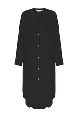 Terra Shirt Dress - Black - Sumiye Co