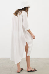 Terra Shirt Dress - White