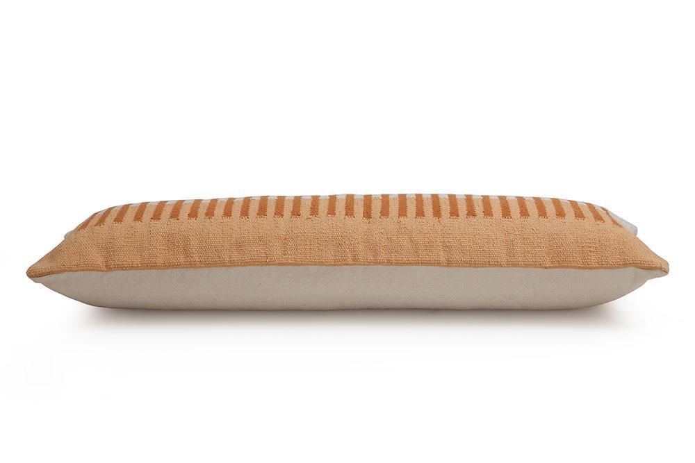 Terra Stripe Lumbar Pillow_Fall Orange_ - 12x34 inch by The Artisen - Sumiye Co