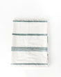 Aden Throw Blanket 38" x 72" | Natural / Navy Hand-Spun Cotton - Sumiye Co