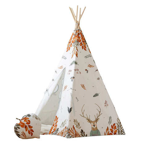 Teepee Tent “Forest Friends” + Round Mat Set - Sumiye Co