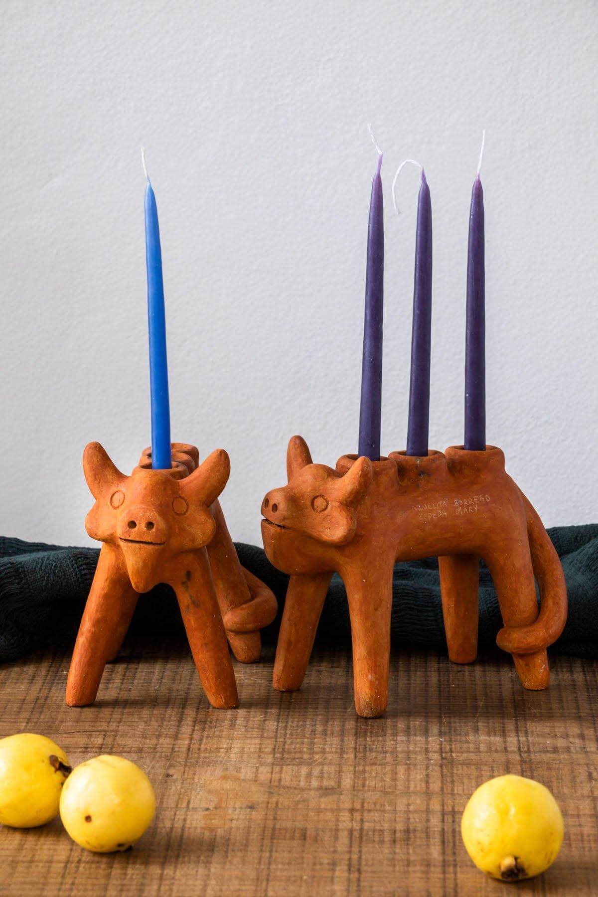 Toro Clay Candle Holder