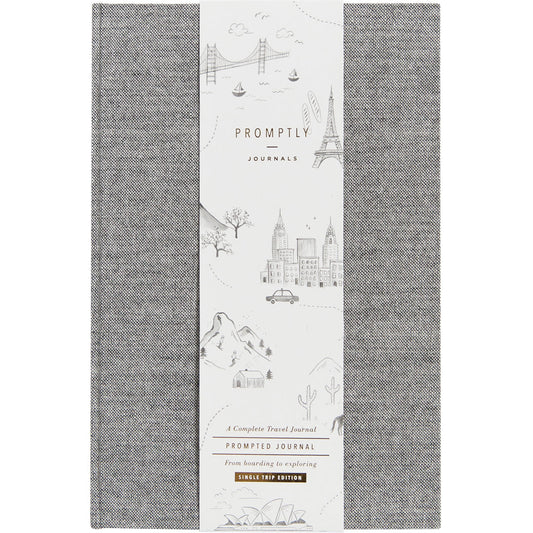 Travel Journals - Grey Tweed by Promptly Journals