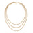 3mm Triple Layer Thin Luciana Box Chain Necklace - Sumiye Co
