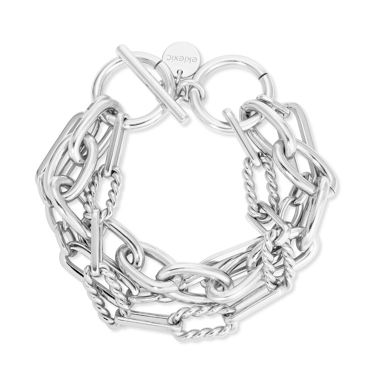 Triple Multi Chain Toggle Bracelet - Sumiye Co