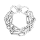 Triple Multi Chain Toggle Bracelet - Sumiye Co