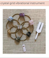 Tuning Fork & Chakra Crystal Grid Instrument Set for Sound Healing