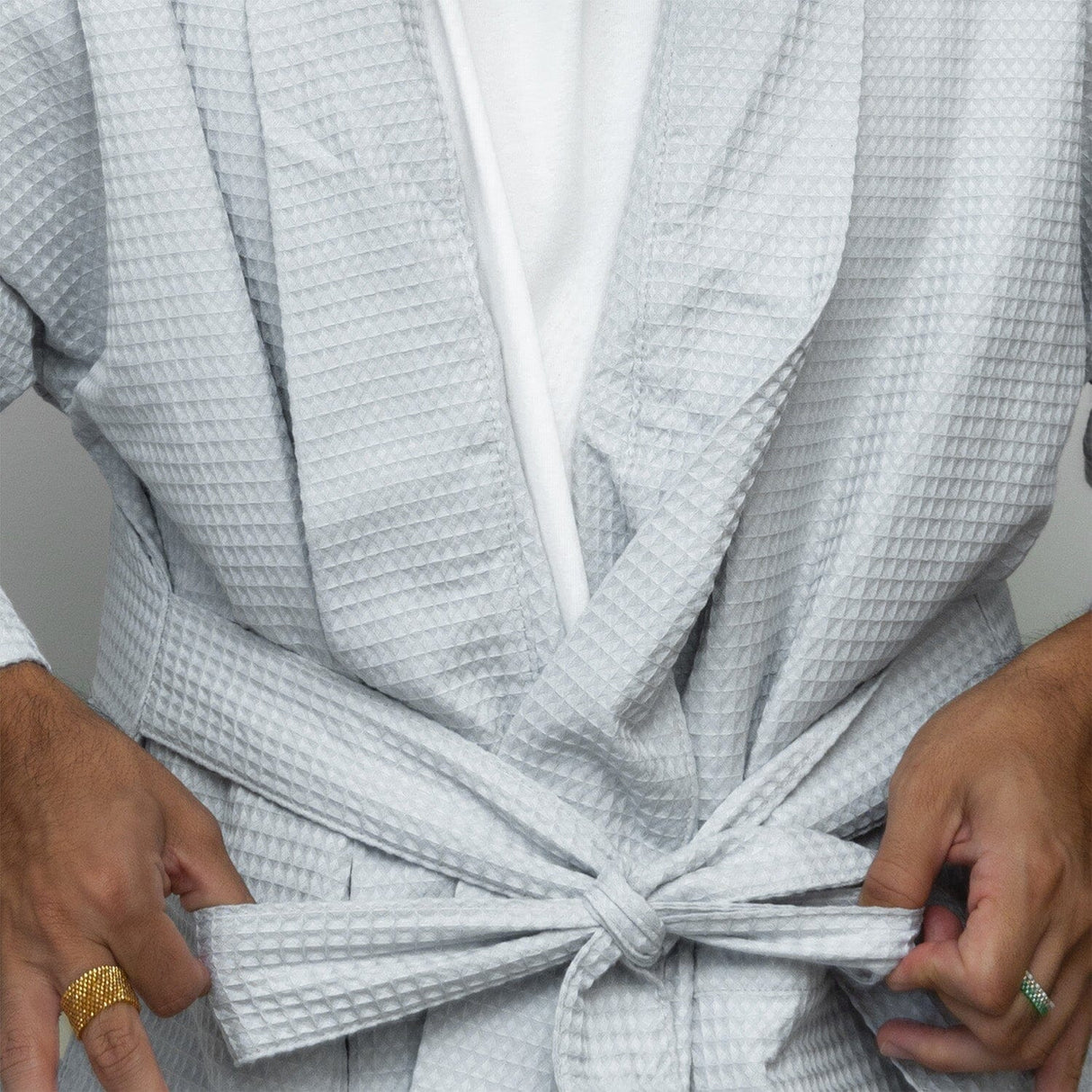 Organic Cotton Waffle Bathrobe-0