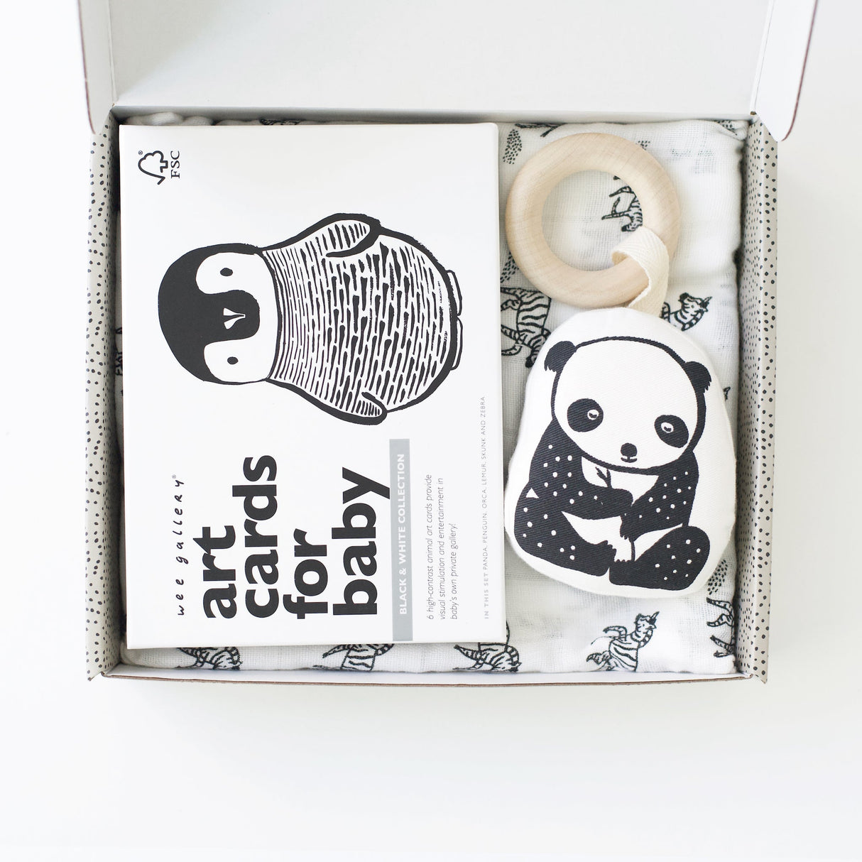 Newborn Baby Gift Set - Black + White