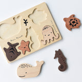 Wooden Tray Puzzle - Ocean Animals - 2nd Edition - Sumiye Co