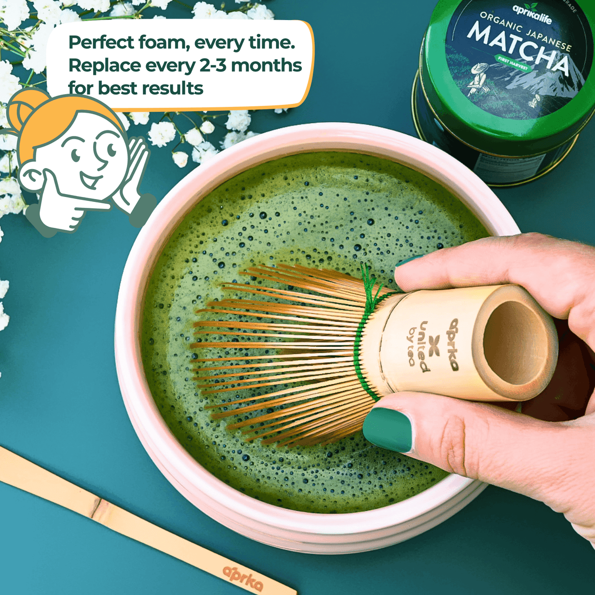 Batidor de bambú para matcha (100 puntas)