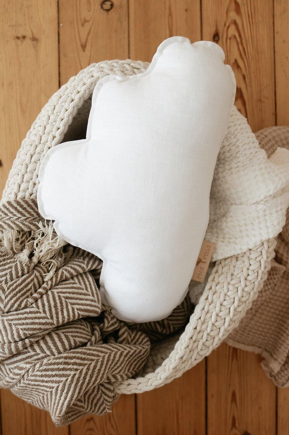 Cloud Pillow Linen “White” | Kids Room & Nursery Decor - Sumiye Co