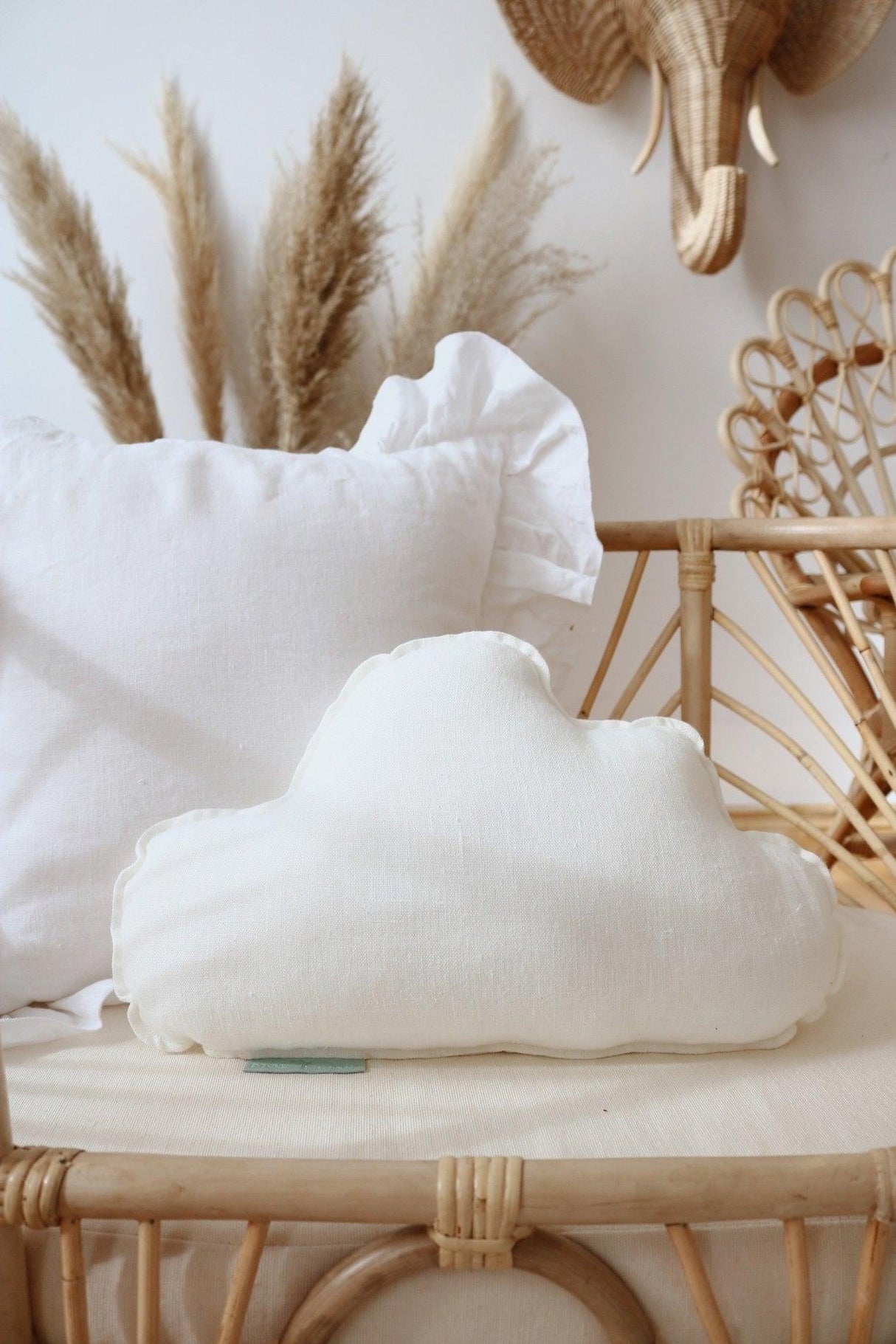 Cloud Pillow Linen “White” | Kids Room & Nursery Decor - Sumiye Co