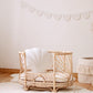 Half Moons Garland Velvet “White Pearl” | Nursery & Kids Room Decor