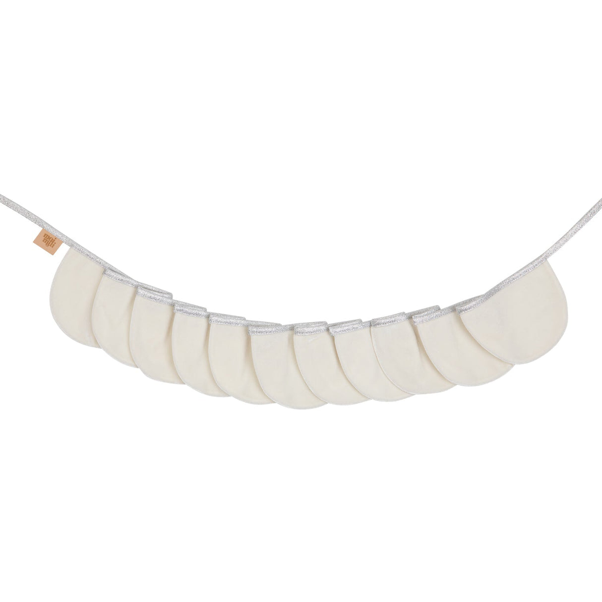 Half Moons Garland Velvet “White Pearl” | Nursery & Kids Room Decor - Sumiye Co