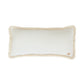 Soft Velvet "White" Bolster Pillow with Fringe by Moi Mili