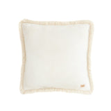 Soft Velvet "White" Pillow with Fringe by Moi Mili - Sumiye Co